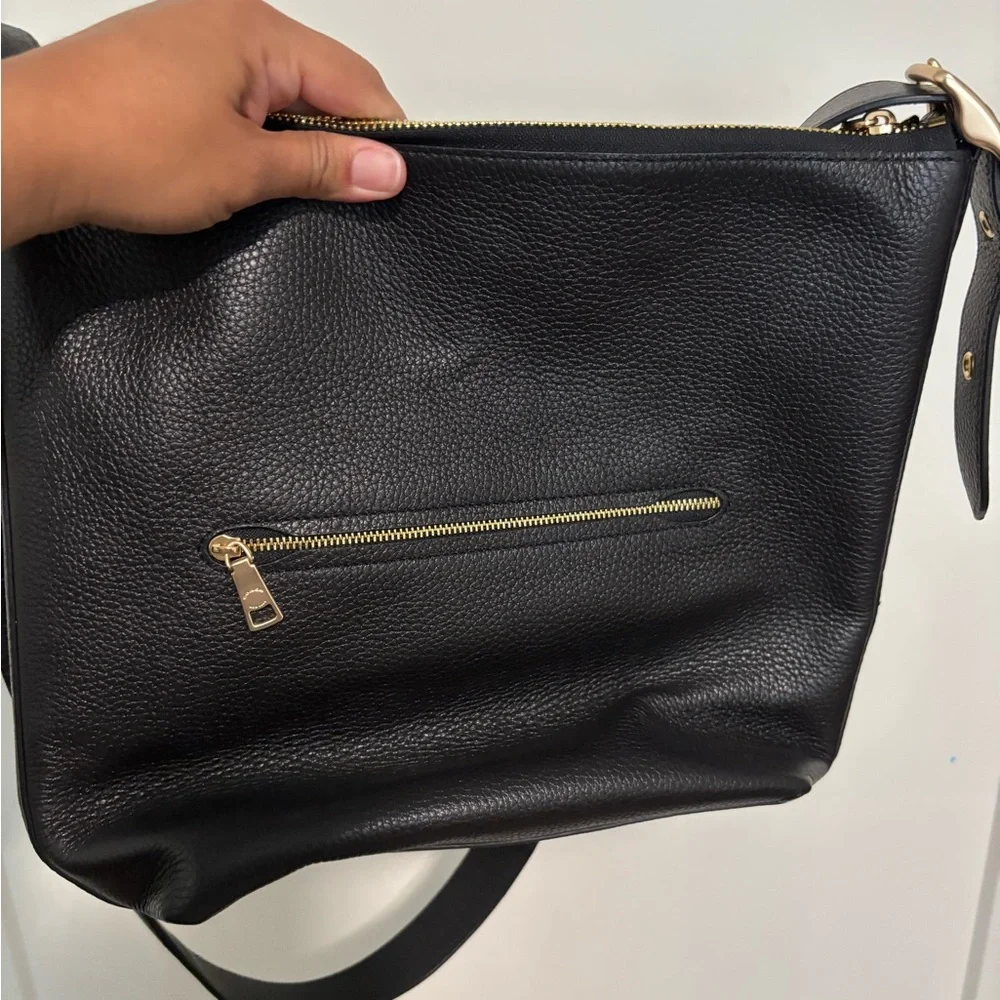 Coach Black Pebbled Leather Shoulder Bag - Picture 3 of 5